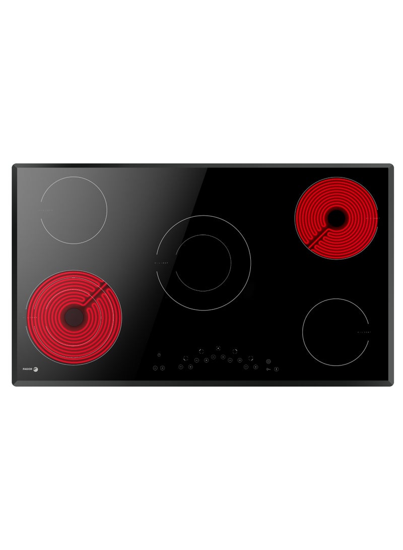 فاجور موقد كهربائي سيراميك HC-9000B مقاس 90 سم، مزوّد بمؤشر 9 مستويات للطاقة، صنع في بولندا - Image 2